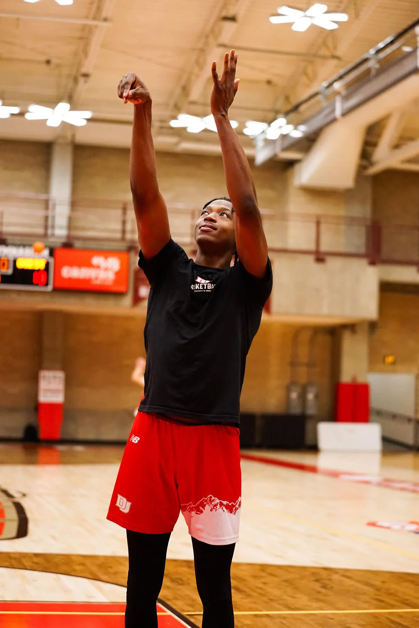 Isaiah 'Zae' Addo-Ankrah in his follow-through after a shot